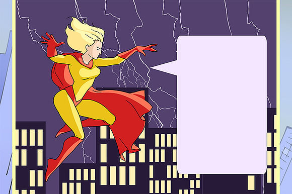 Super lady vector set in Illustrations - product preview 4