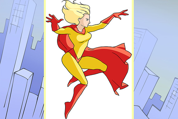 Super lady vector set in Illustrations - product preview 6
