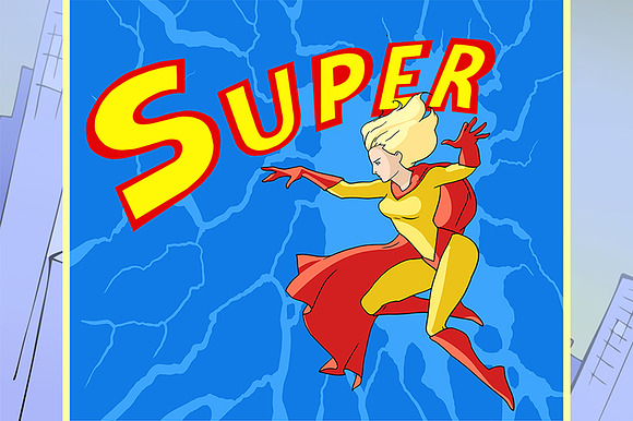 Super lady vector set in Illustrations - product preview 7