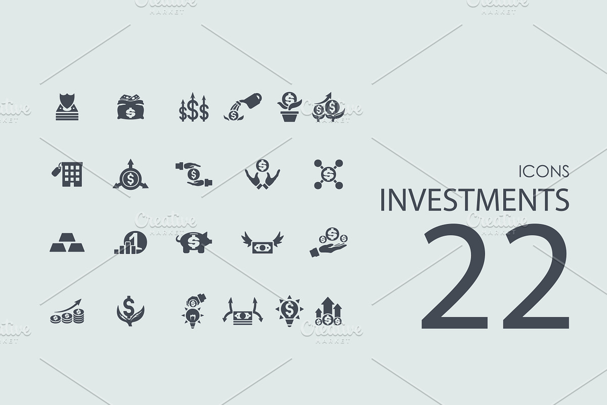 22 Investments icons in Graphics - product preview 8