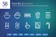 58 Food Vol 2 Line Icons