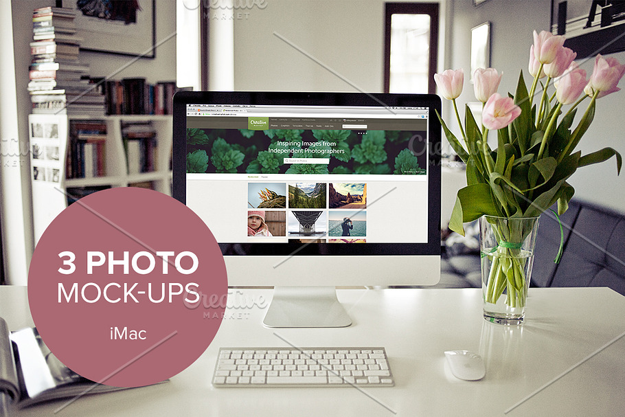 3x Real Photo iMac mockups in Mobile & Web Mockups - product preview 8