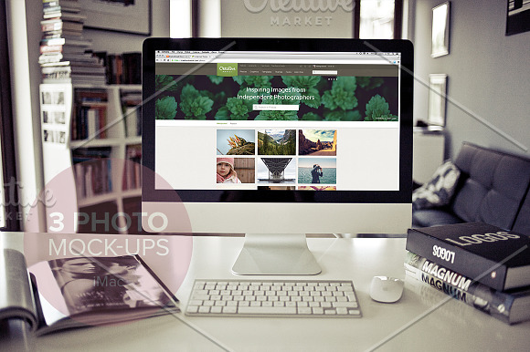3x Real Photo iMac mockups in Mobile & Web Mockups - product preview 2
