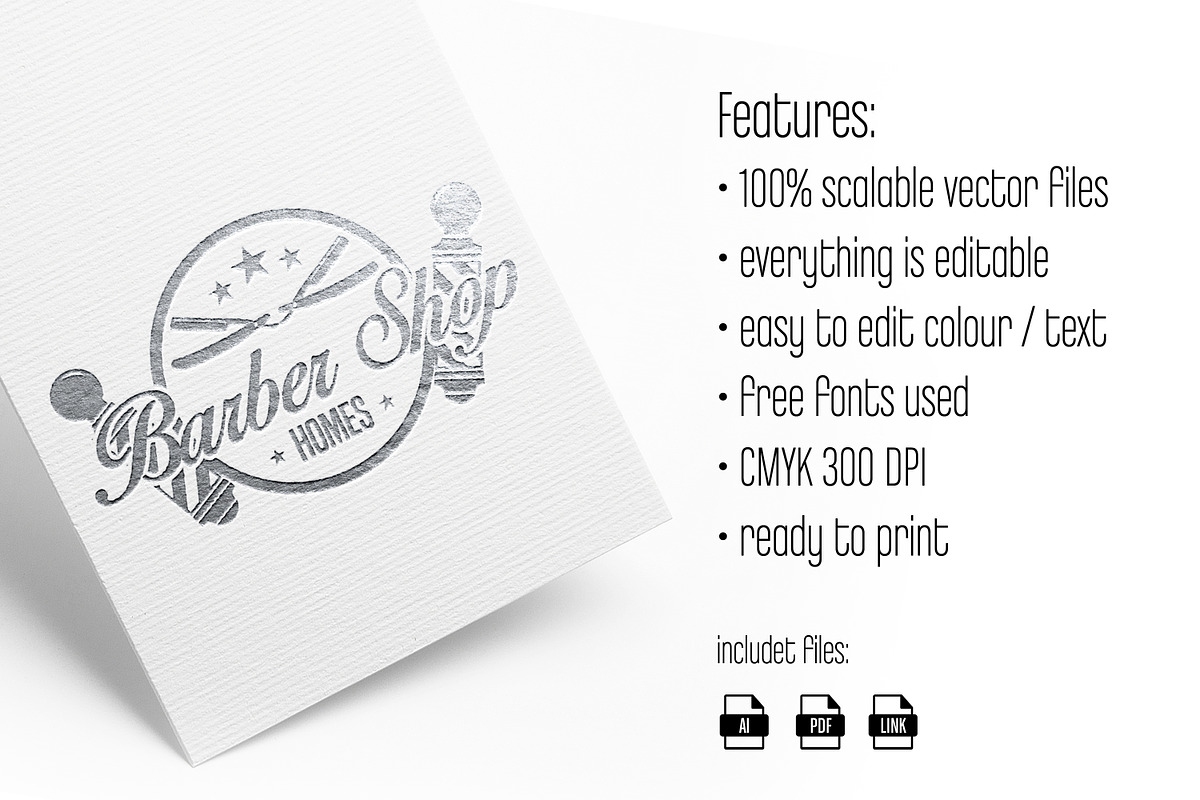 Barber Shop Logo in Logo Templates - product preview 8