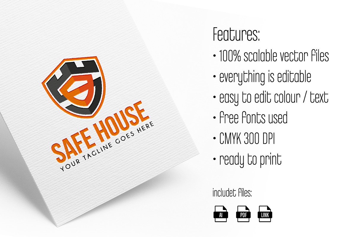 SAFE HOUSE Logo in Logo Templates - product preview 8