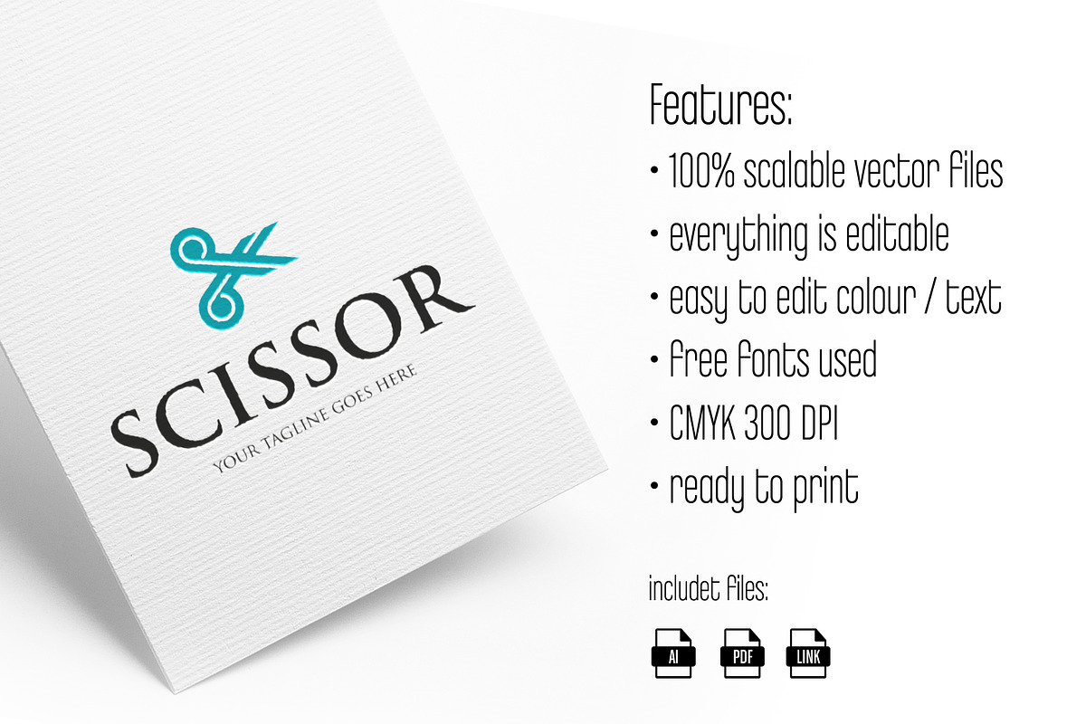 SCISSOR Logo in Logo Templates - product preview 8
