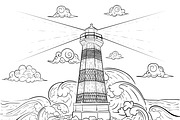 Beacon coloring book for adult.