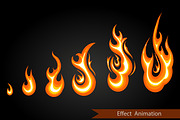 Vector effect animation. fire