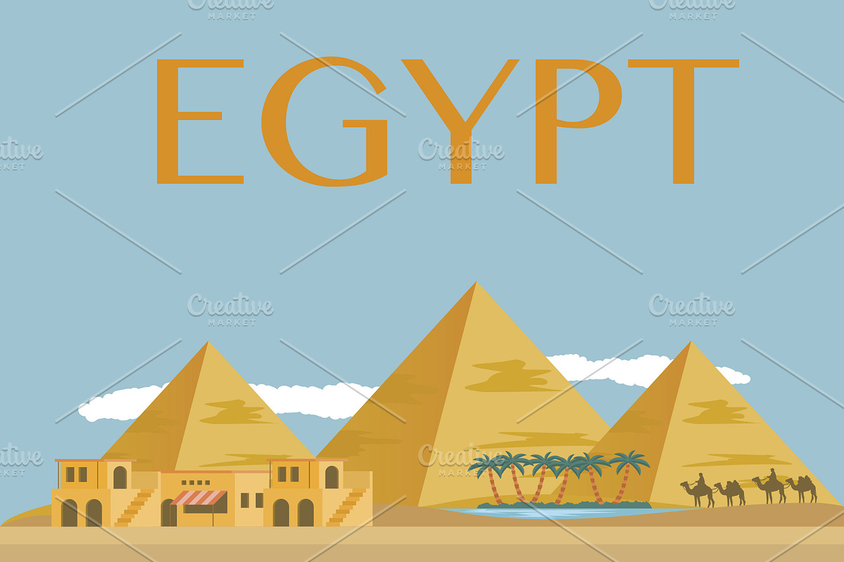Egyptian pyramids in Illustrations - product preview 8