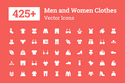 425+ Men and Women Clothes Icons 