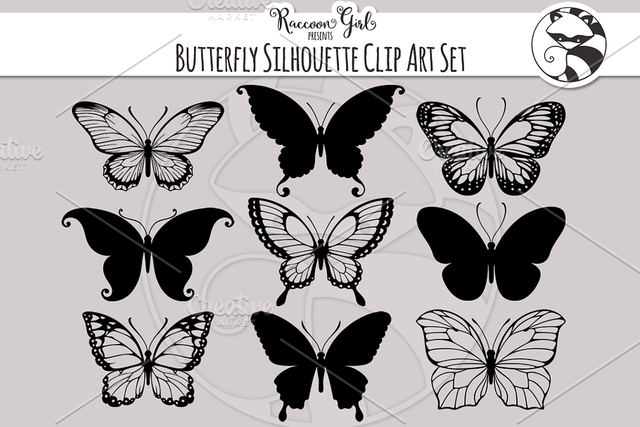 50 Butterfly Silhouettes in Illustrations - product preview 8