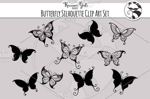 50 Butterfly Silhouettes in Illustrations - product preview 2
