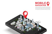  3d isometric mobile GPS navigation