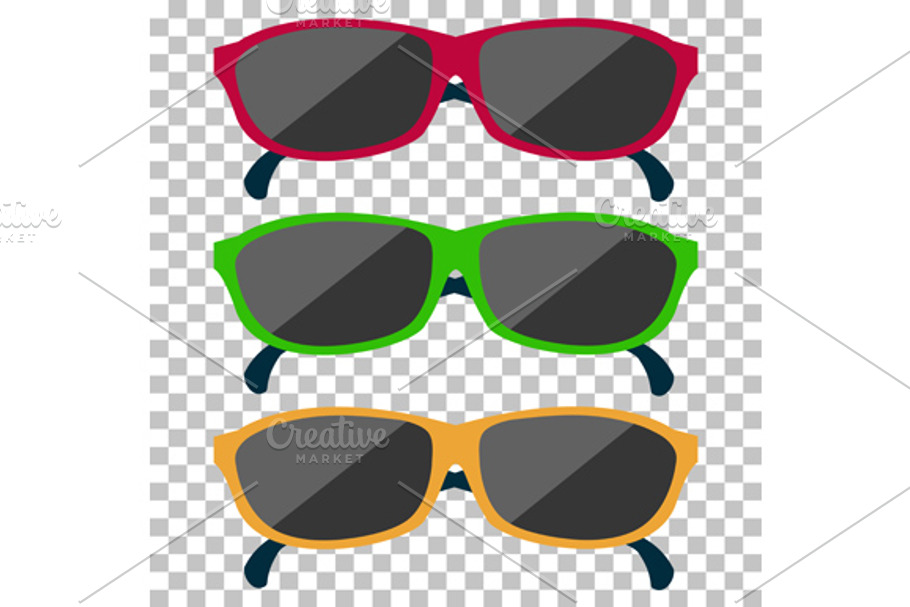 Classic Glasses Icon Sunglasses in Objects - product preview 8
