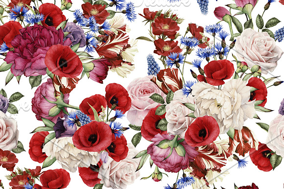 6 seamless floral patterns in Patterns - product preview 2