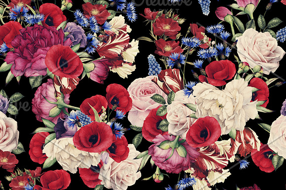 6 seamless floral patterns in Patterns - product preview 6