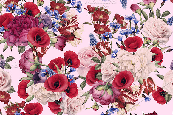 6 seamless floral patterns in Patterns - product preview 7