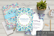 Ornamental abstract cards set