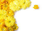 Yellow Flowers Styled Stock Photo