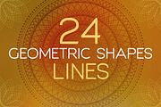 24 Geometric Shapes - Lines (v.1)