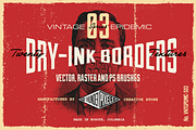 20 Dry-Ink Borders Textures - VES03
