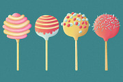 Set of candy lollipops