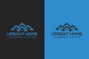 Upright Home Logo Template
