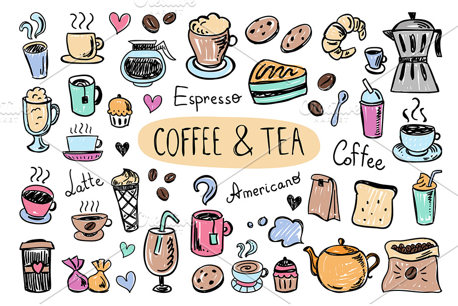 Coffee & Tea doodles