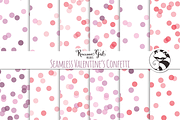 Seamless Valentines Confetti