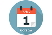 Calendar flat icon April 1