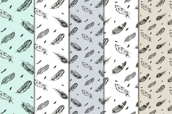 Hand Drawn graphic feather in Illustrations - product preview 2