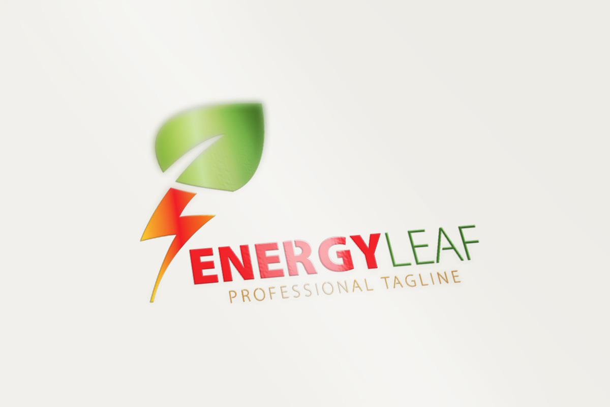 Energy Leaf Logo in Logo Templates - product preview 8