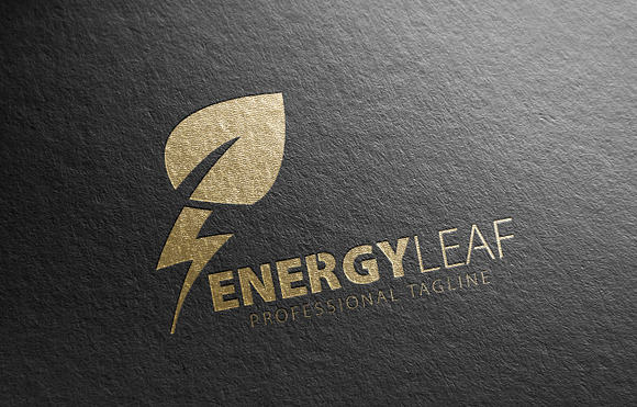 Energy Leaf Logo in Logo Templates - product preview 2
