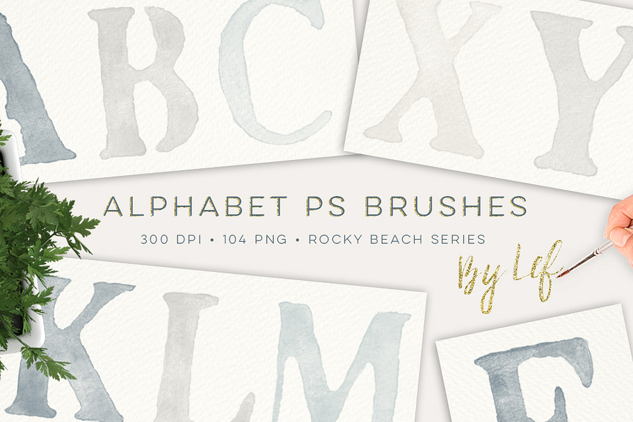 Photoshop Alphabet Brushes in Photoshop Brushes - product preview 8