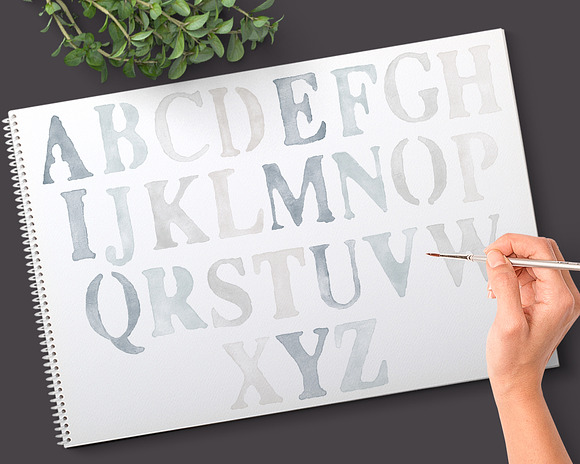 Photoshop Alphabet Brushes in Photoshop Brushes - product preview 1