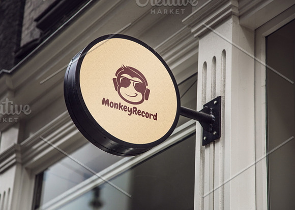 Monkey Record Logo Template in Logo Templates - product preview 1