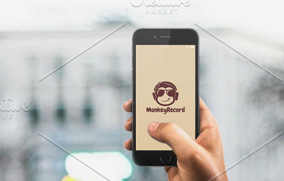 Monkey Record Logo Template in Logo Templates - product preview 2