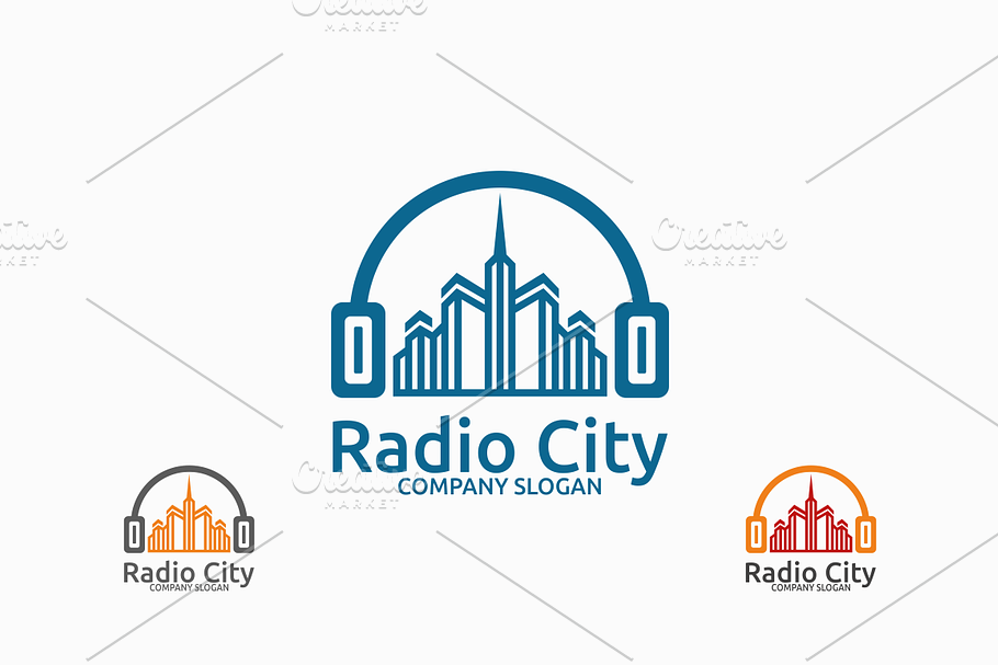 Radio City in Logo Templates - product preview 8