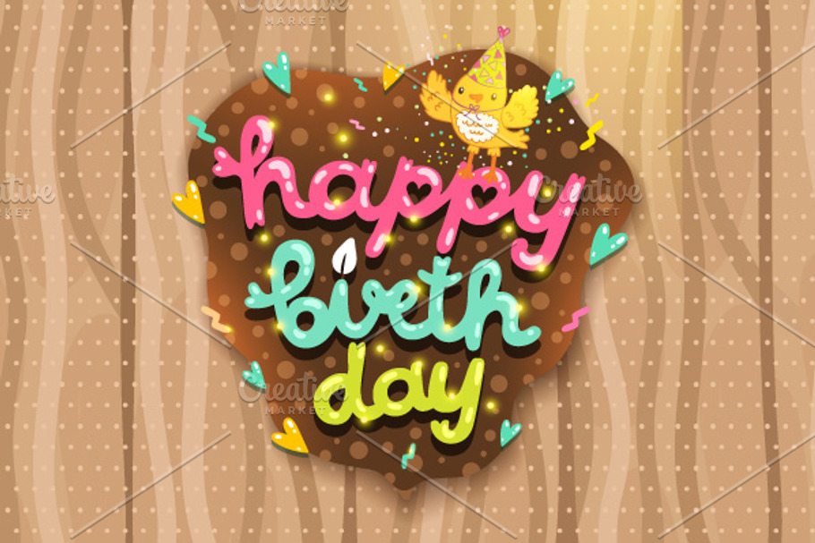 Happy Birthday. Cute animals in Illustrations - product preview 8