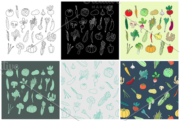 Fruits & Vegetables. EPS & JPEG in Illustrations - product preview 1