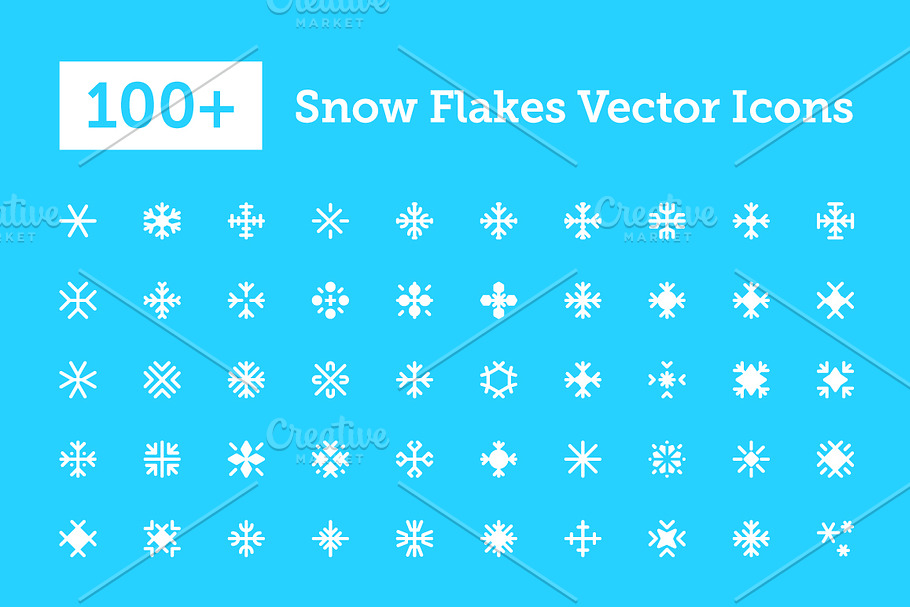 100+ Snowflakes Vector Icons 