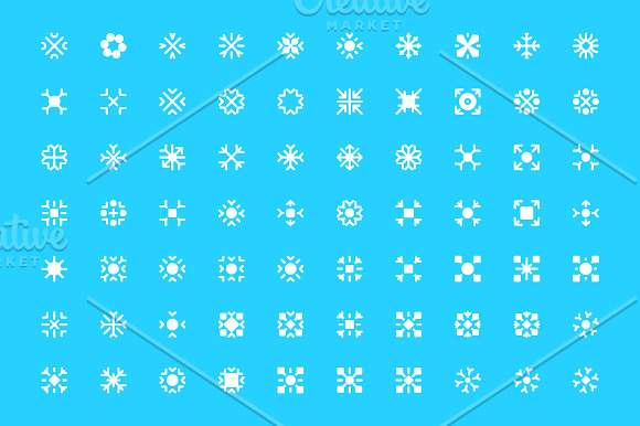 100+ Snowflakes Vector Icons  in Icons - product preview 1