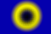 Abstract black and blue yellow gradient with black spots