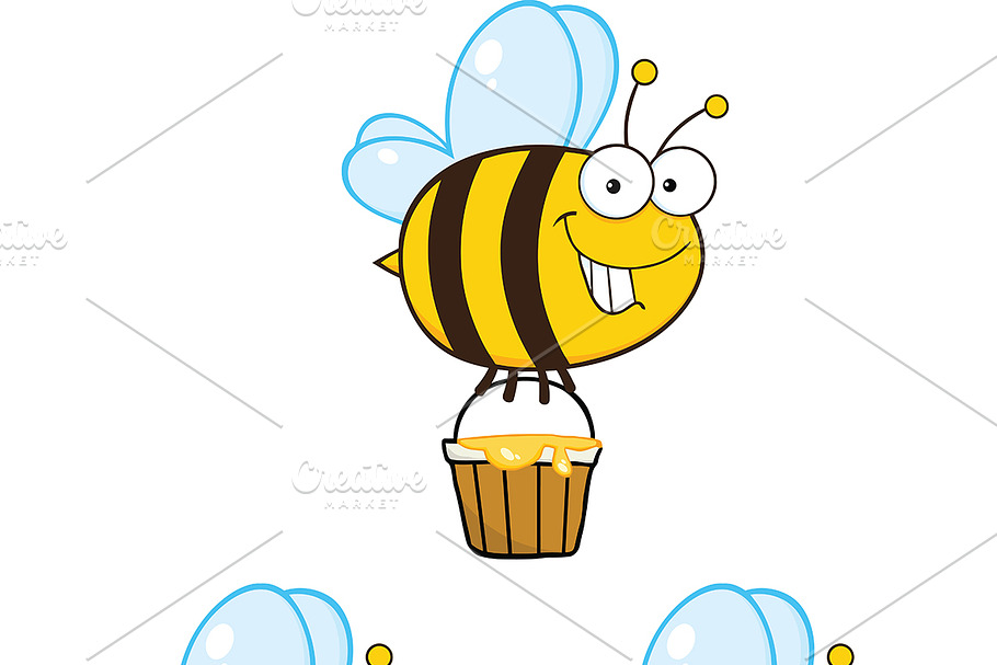 Cute Bee Collection - 1 in Illustrations - product preview 8