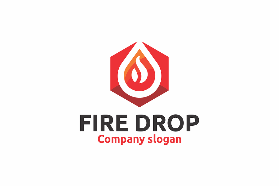 Fire Drop Logo in Logo Templates - product preview 8