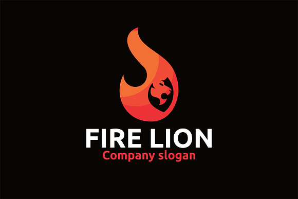 Fire Lion in Logo Templates - product preview 1