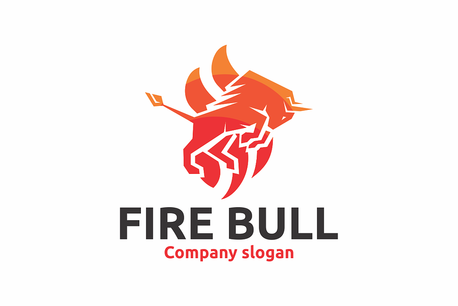 Fire Bull in Logo Templates - product preview 8