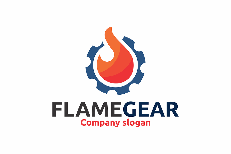 Flame Gear in Logo Templates - product preview 8