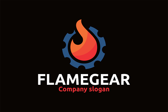 Flame Gear in Logo Templates - product preview 1