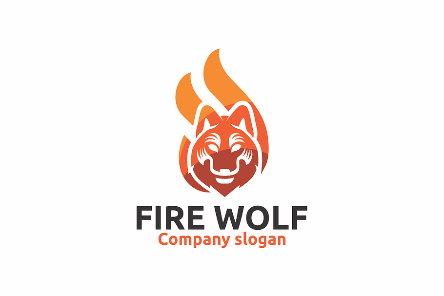 Fire Wolf in Logo Templates - product preview 8